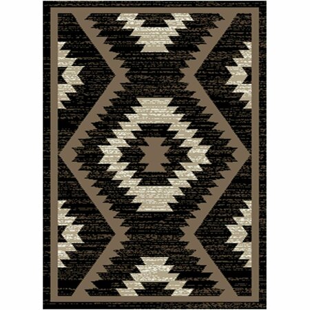 MAYBERRY RUG 2 ft. 3 in. x 3 ft. 3 in. Tacoma Rialto Black Rectangle Area Rug TC6473 2X3